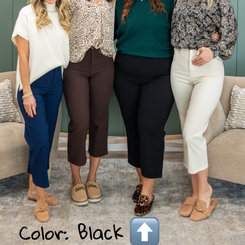 Black crop pants 1X (14-16)